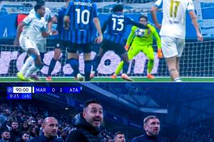 马赛冤！埃德森禁区内手球未判点，随即亚特兰大远射绝杀