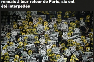 法媒：雷恩极端球迷看完球被50个南特极端球迷袭击，警方逮捕6人