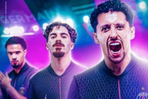 巴黎发布对阵热刺海报：马尔基尼奥斯、维蒂尼亚、埃梅里出镜