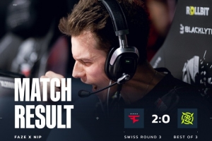 战舰直接轰鸣！FaZe两图加时横扫NIP 三连胜晋级传奇组