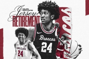 圣塔克拉拉大学男篮官方宣布 球队将退役杰伦威24号球衣！