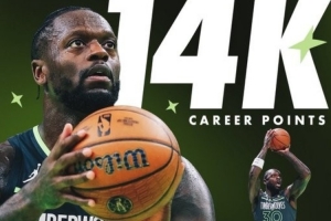 小小里程碑！森林狼官方晒图：兰德尔生涯总得分突破14000