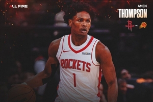 17中12砍31+4！火箭官推发阿门数据海报：多么精彩的一场比赛👏