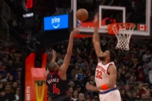 此路不通！唐斯且退且防 暴起大帽扇飞斯科蒂·巴恩斯上篮