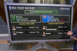 薪资专家模拟交易：字母哥+库兹马去尼克斯 雄鹿得到唐斯+大桥