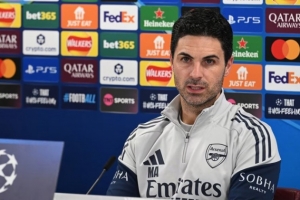 阿尔特塔：赖斯病得很重感觉很不好；球员伤病多不是因为训练过度