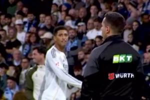 F开头😅贝林厄姆赛后情绪失控，指着四官大骂