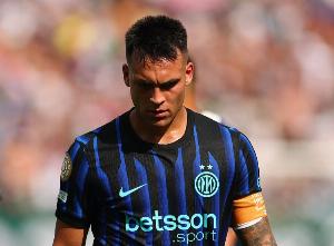 头球攻门被扑！劳塔罗连续5场欧冠主场进球记录告终