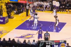 老夫聊发少年狂！快41岁了！詹姆斯起飞隔扣马刺中锋科内特