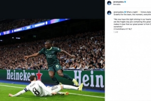 客场2比1击败皇马！多库社媒庆祝胜利：多么美妙的夜晚！✨