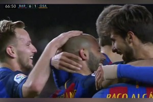 为了帮他进球全队都拼了！小马哥巴萨7年职业生涯的唯一进球