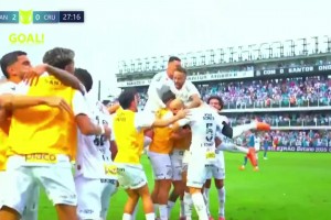 【集锦】巴甲-内马尔首发 桑托斯3-0克鲁塞罗3连胜保级成功